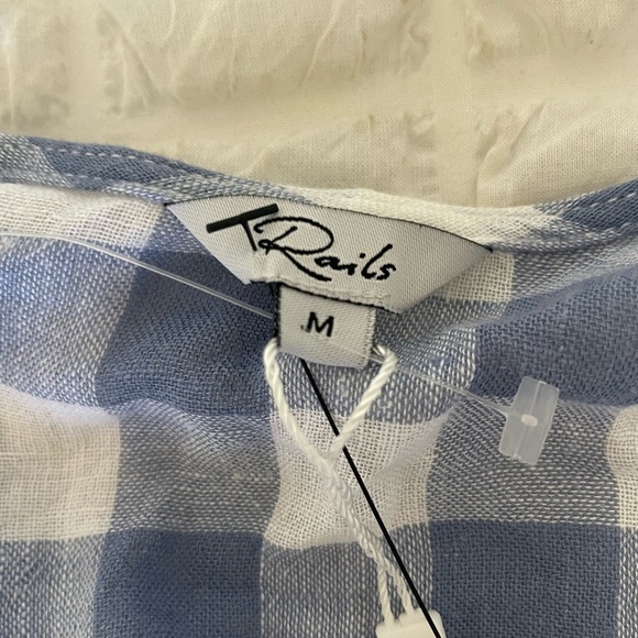 Rails Brigette Periwinkle Gingham wrap midi Dress - Picture 11 of 15